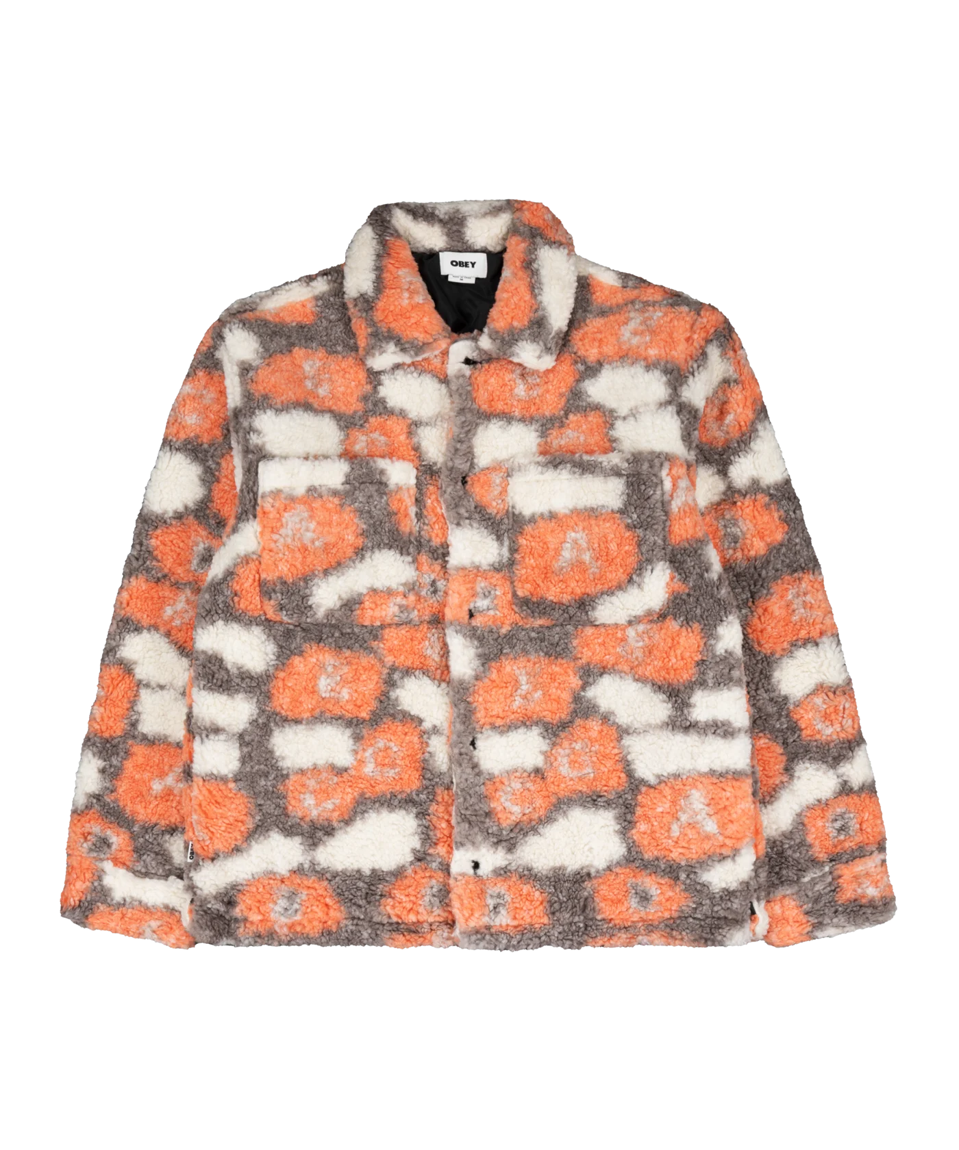 Obey Romie Sherpa Jacke Orange