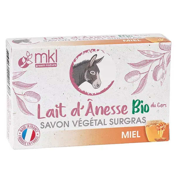 Sabonete de leite de burra MKL, sabonete vegetal com mel, 100g