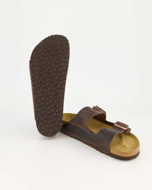 Birkenstock Arizona Weichbettung Pantoletten in Braun
