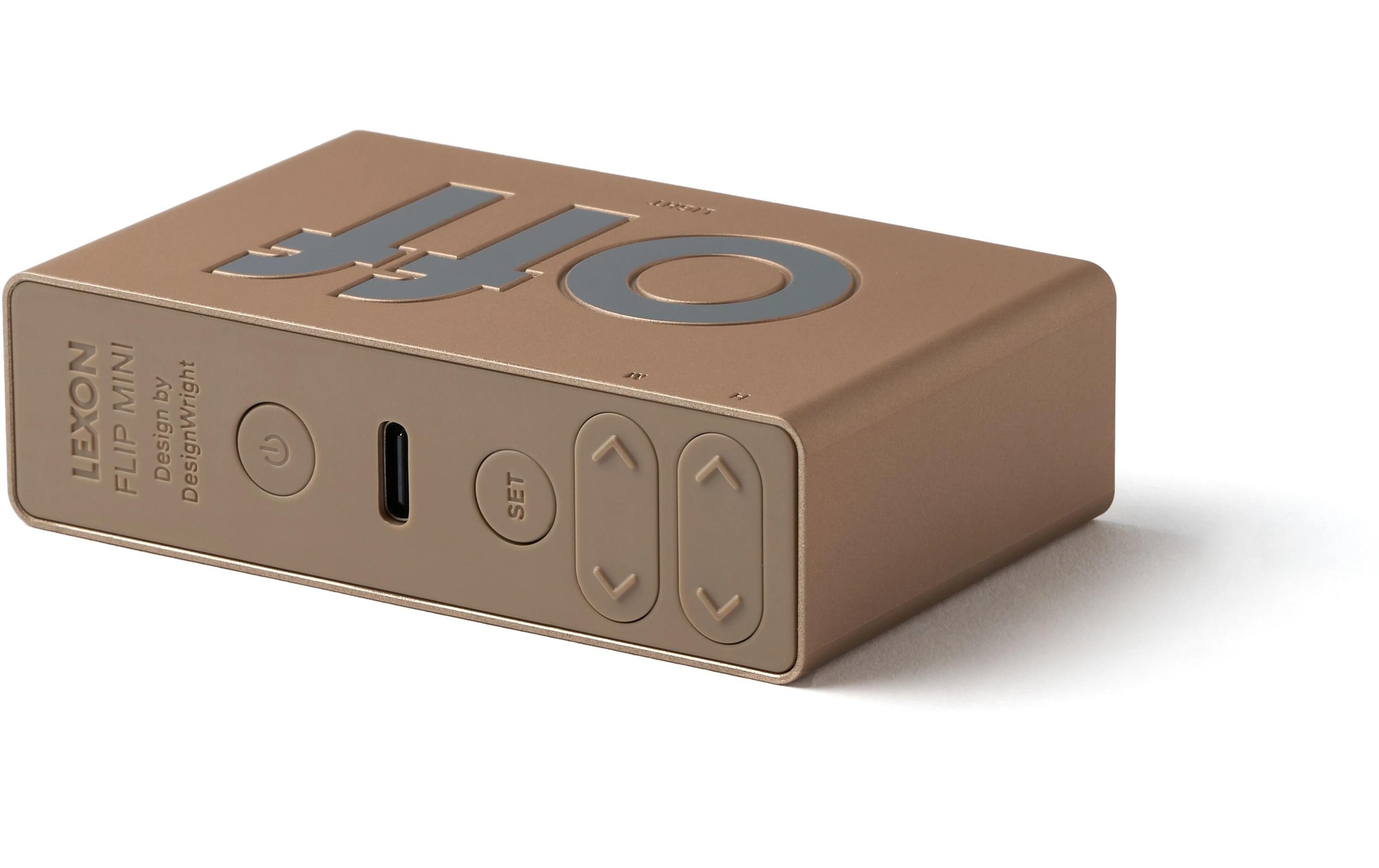 Digitalwecker Flip Mini GoldMini LCD-Wecker mit Umkehrfunktion (On/Off)
