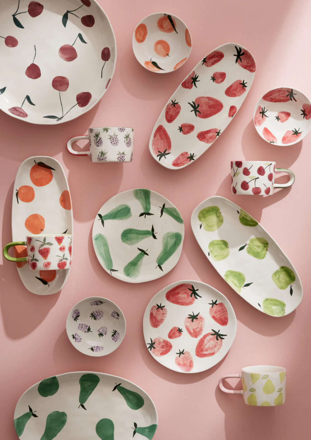 Bahne Interior  Fruit brombær skål, hvid/lilla - Ø13 cm