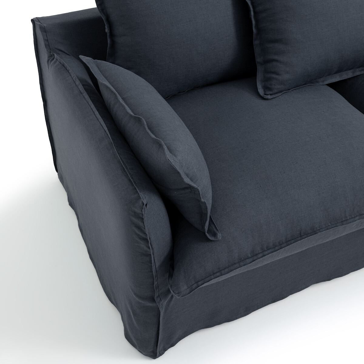 LA REDOUTE INTERIEURS<br>Slaapbank H14 cm, gekreukt linnen, Odna
