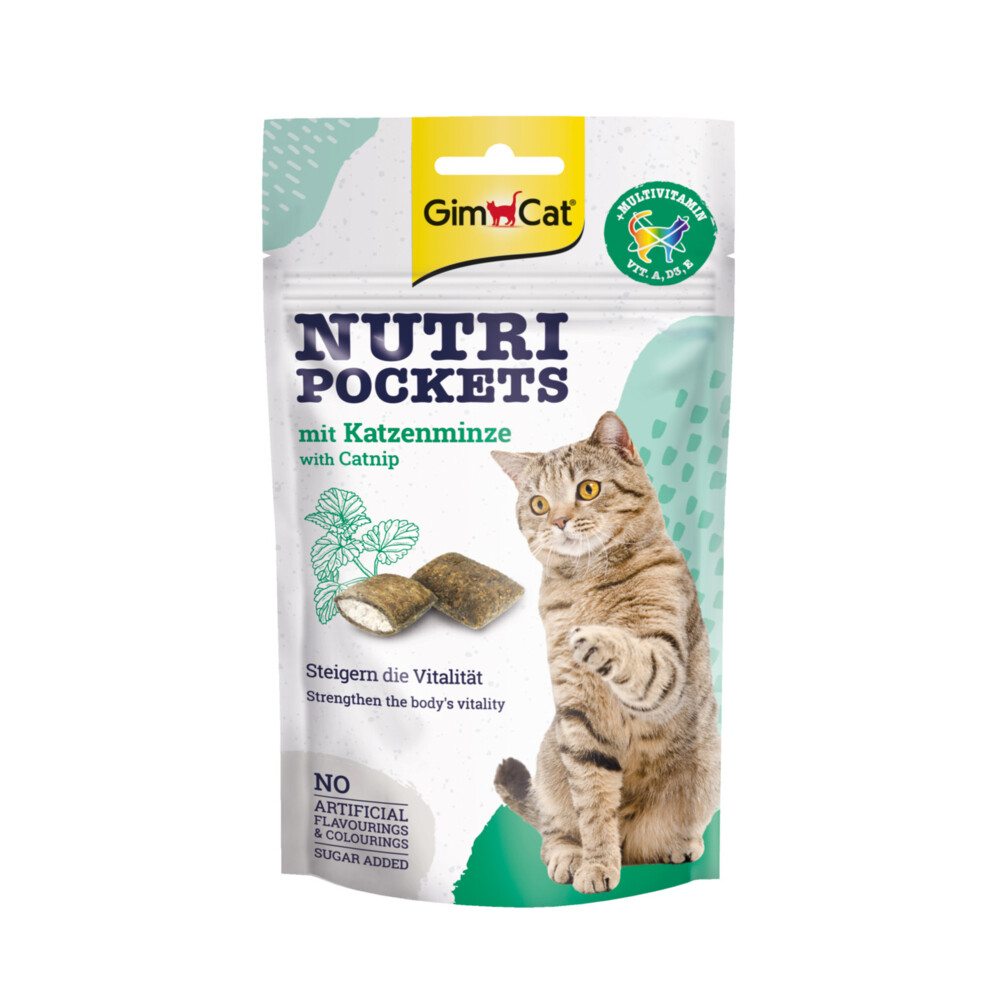 GimCat Nutri Pockets Multi-Vitamin & Kattenkruid60 gr