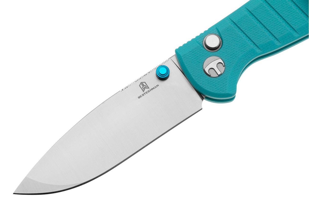 Bestechman Goodboy Jr BMK10B D2, Blue G10 zakmes, Keanu design