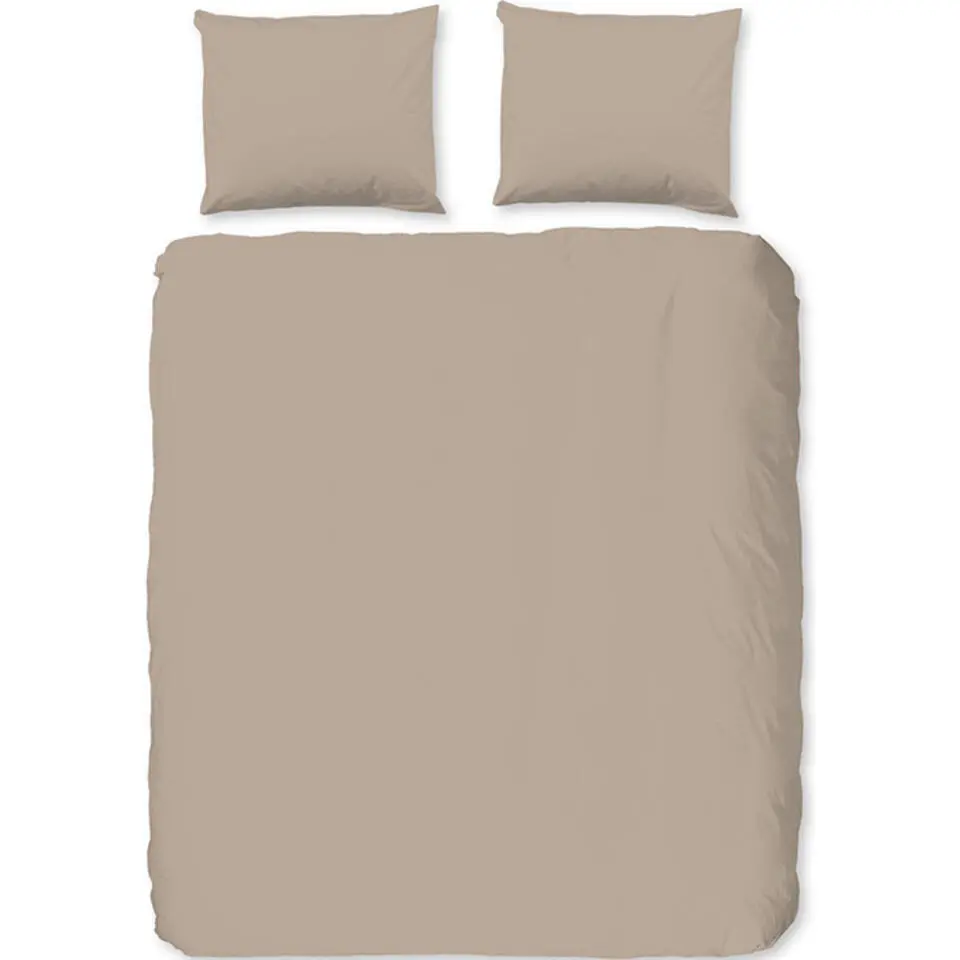 Zavelo Flanellette Effen Dekbedovertrek Zand-1-persoons (140 x 200/220 cm)