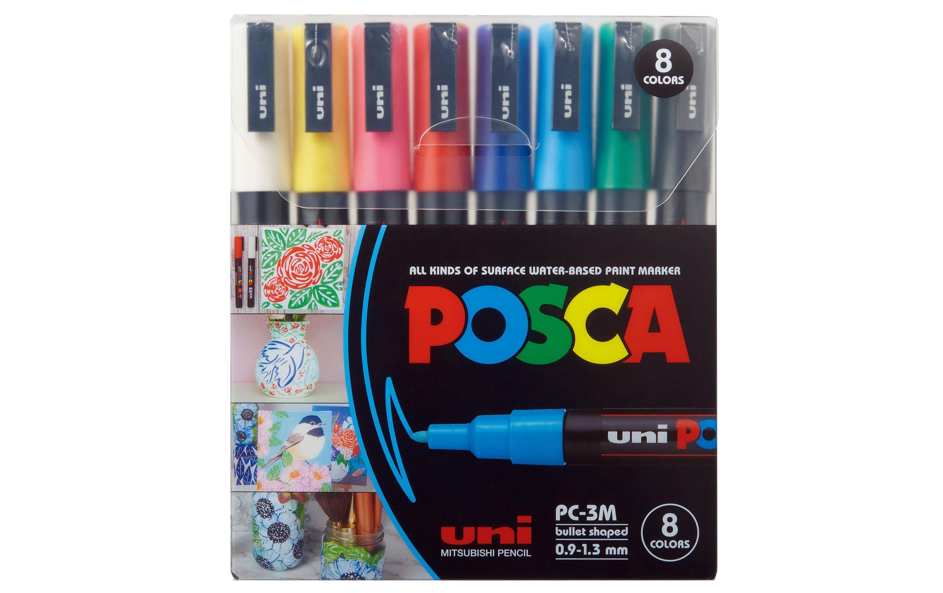 Permanent-Marker POSCA 0.9 - 1.3 mm, 8 StückMarker-Set
