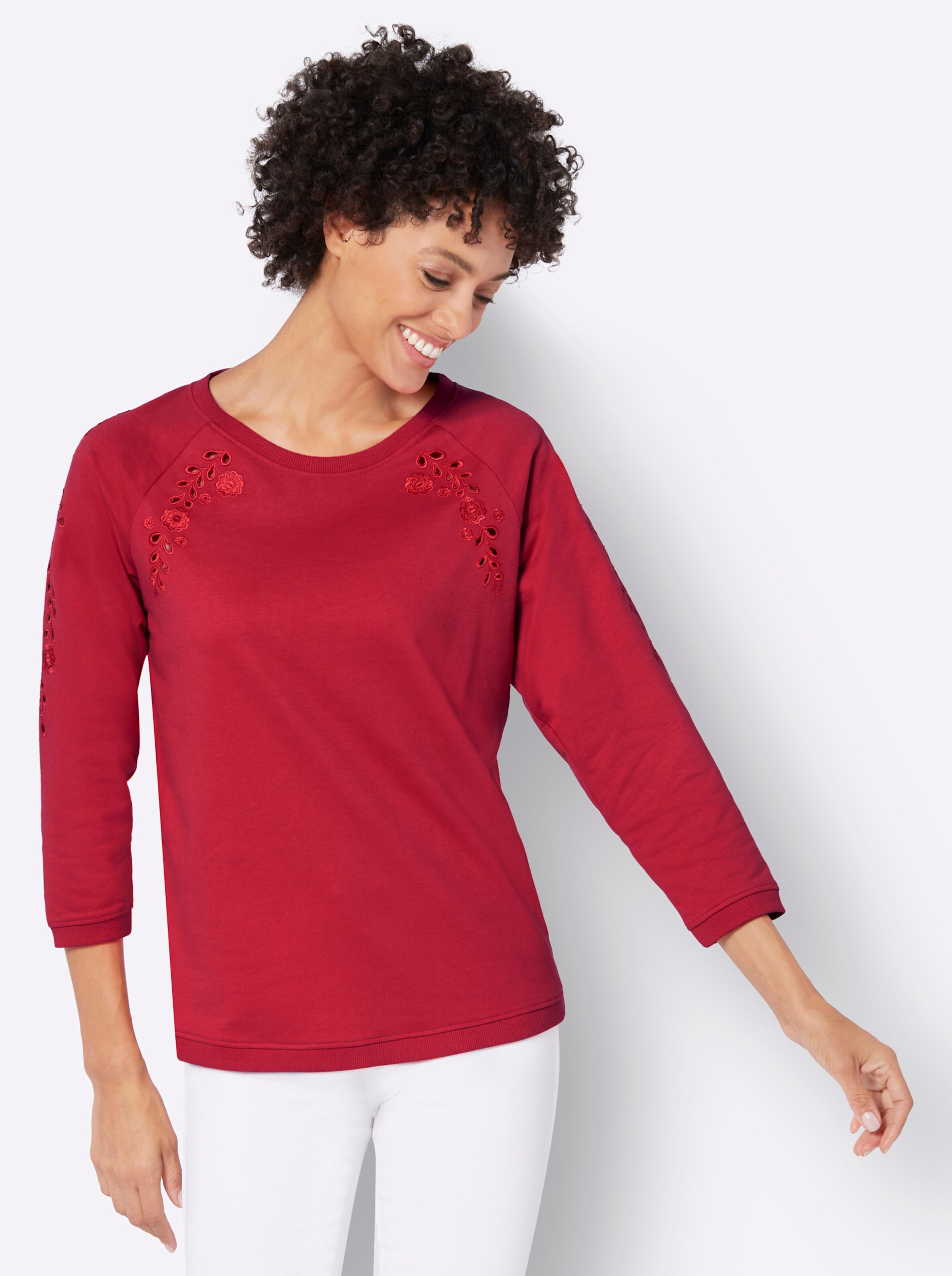 Sweatshirt in erdbeere
