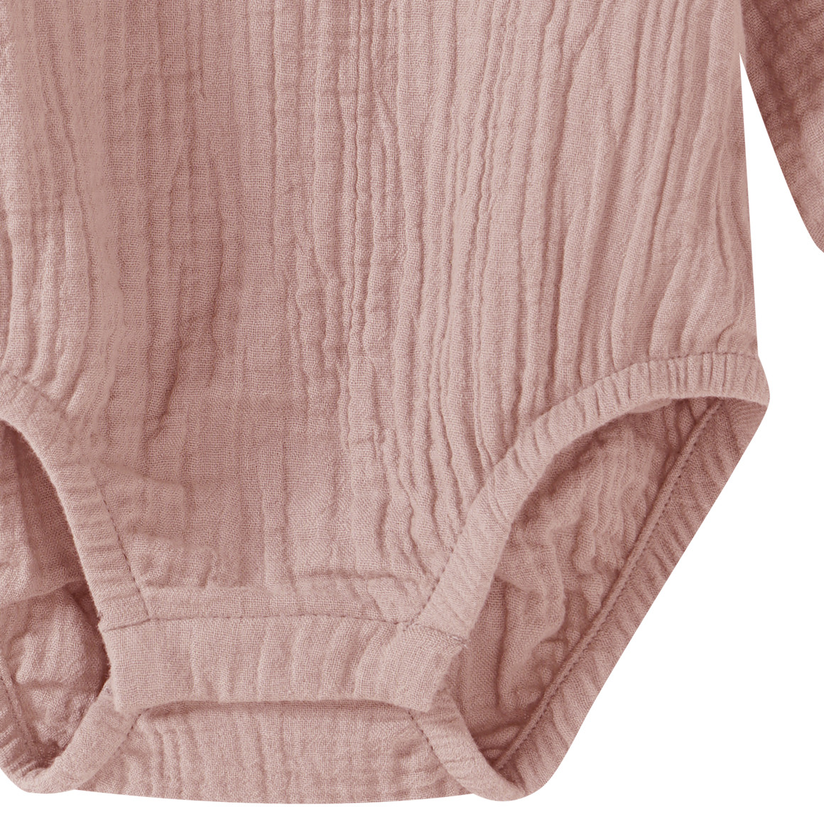 Topomini Pure Collection Baby Musselin-Wickelbody aus Bio-Baumwolle puderrosa