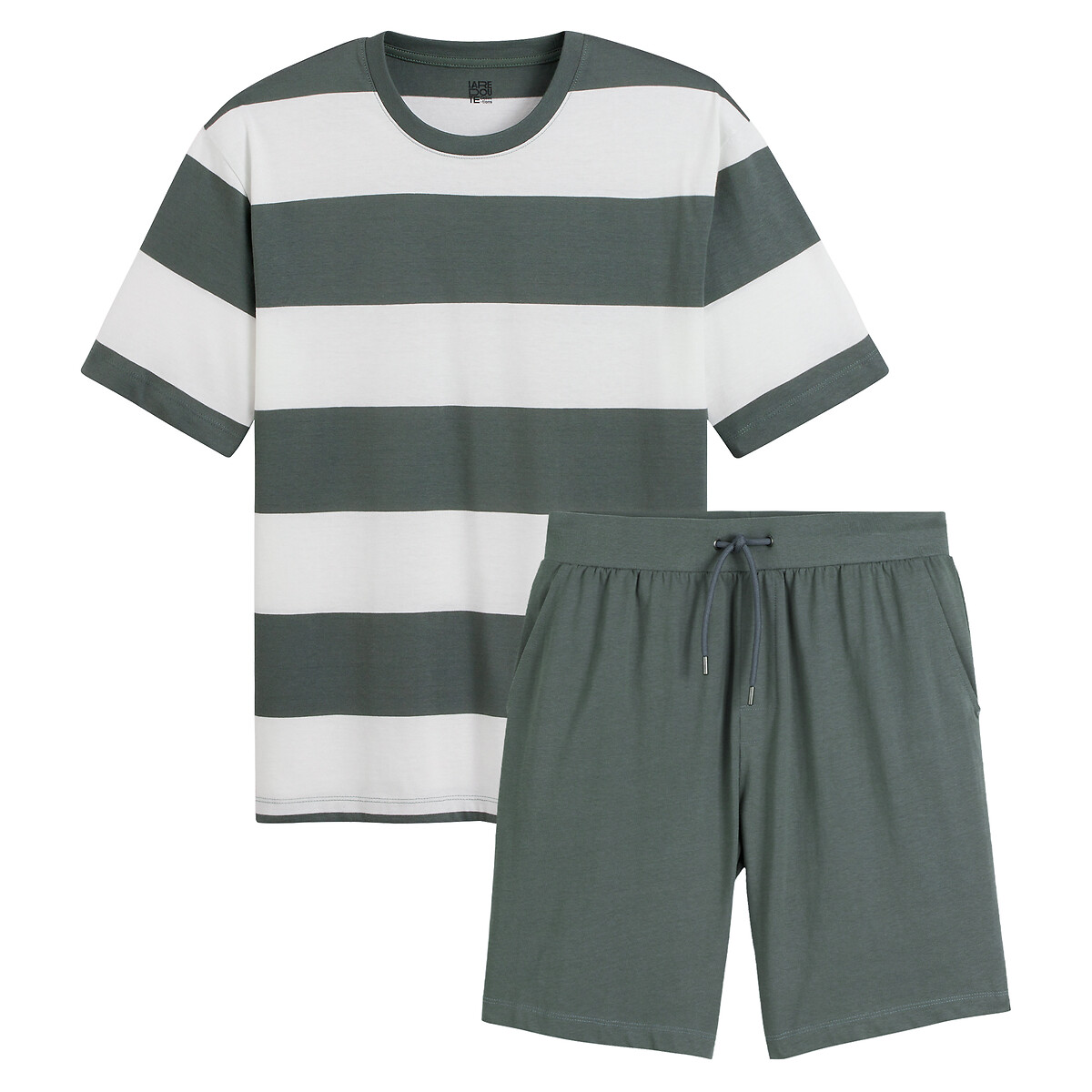 LA REDOUTE COLLECTIONS<br>Calções de pijama jersey, blusa listrada