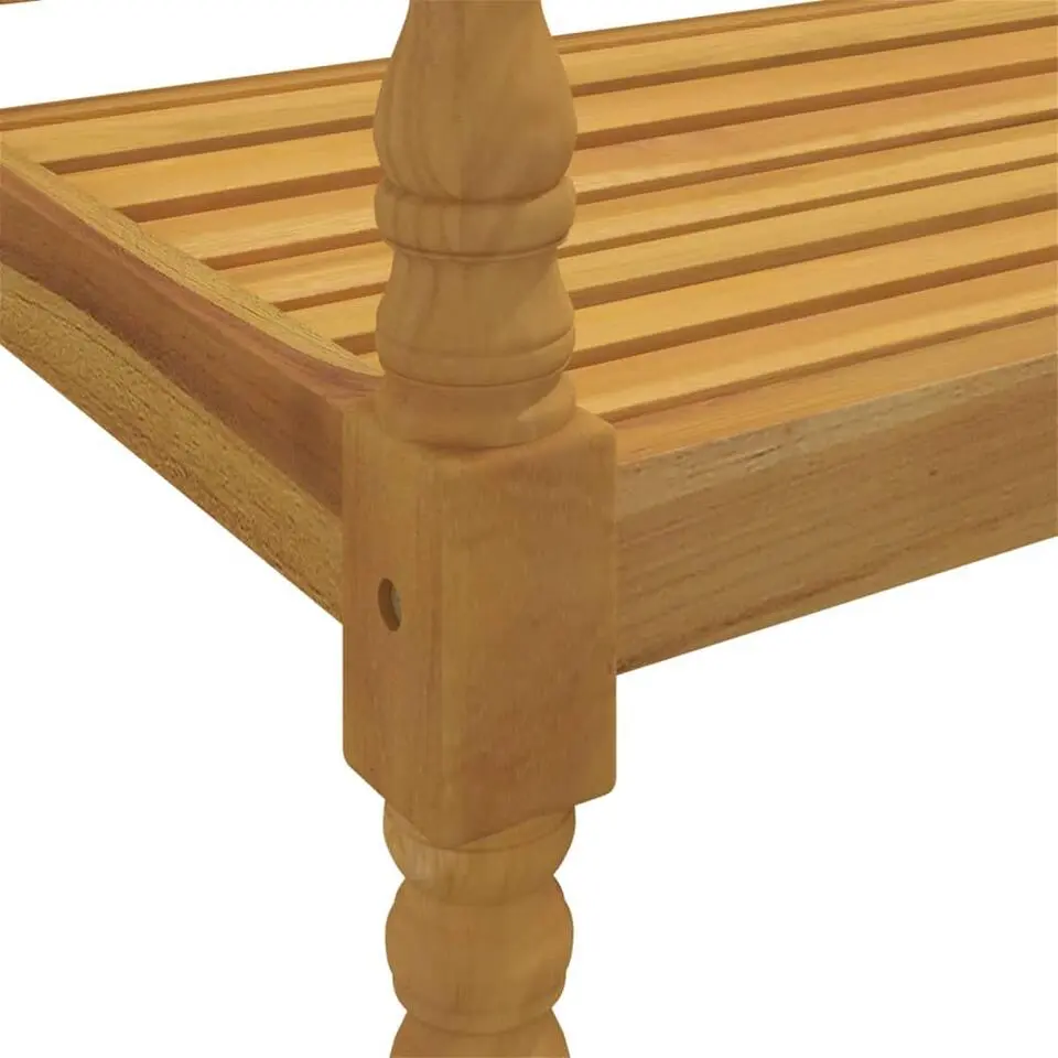 vidaXL - Tuinbank Batavia met antraciet kussen - Teakhout - 150x51.5x84 cm
