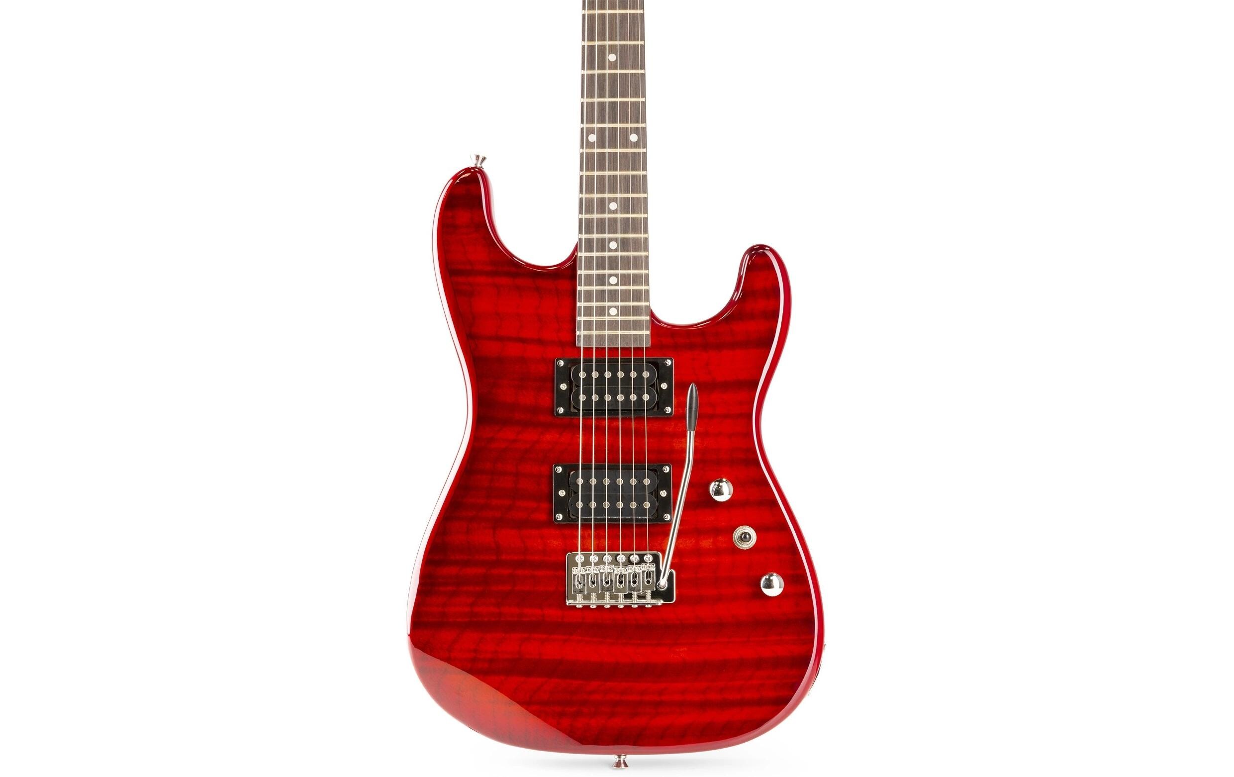 E-Gitarre GigKit Quilted Style Rot<br>E-Gitarre mit Zubehör