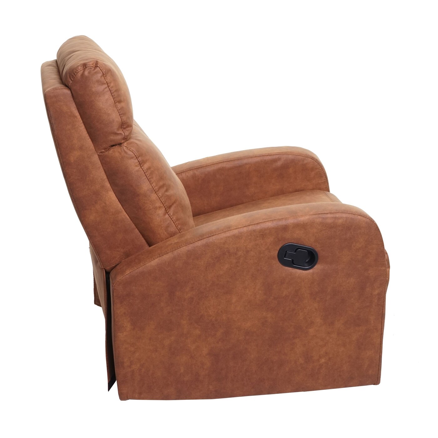 Fernsehsessel MCW-A54 Premium, Relaxsessel Schaukelstuhl Wippfunktion, drehbar ~ Stoff/Textil wildlederimitat