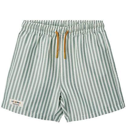 Liewood Badeshorts - Duke - Stripe Pfefferminze/Crisp White