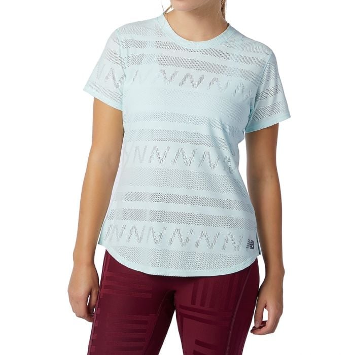 Q Speed Jacquard Short Sleeve Women løbe-T-shirt