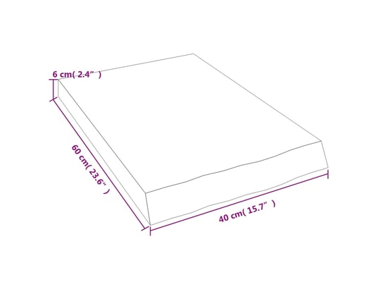 VIDAXL - Arrière de comptoir Comptoir de salle de bain gris foncé 40x60x6 cm bois traité