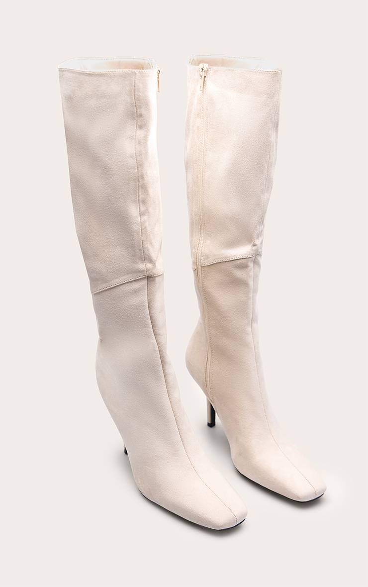 Botte Haute En Daim À Talon