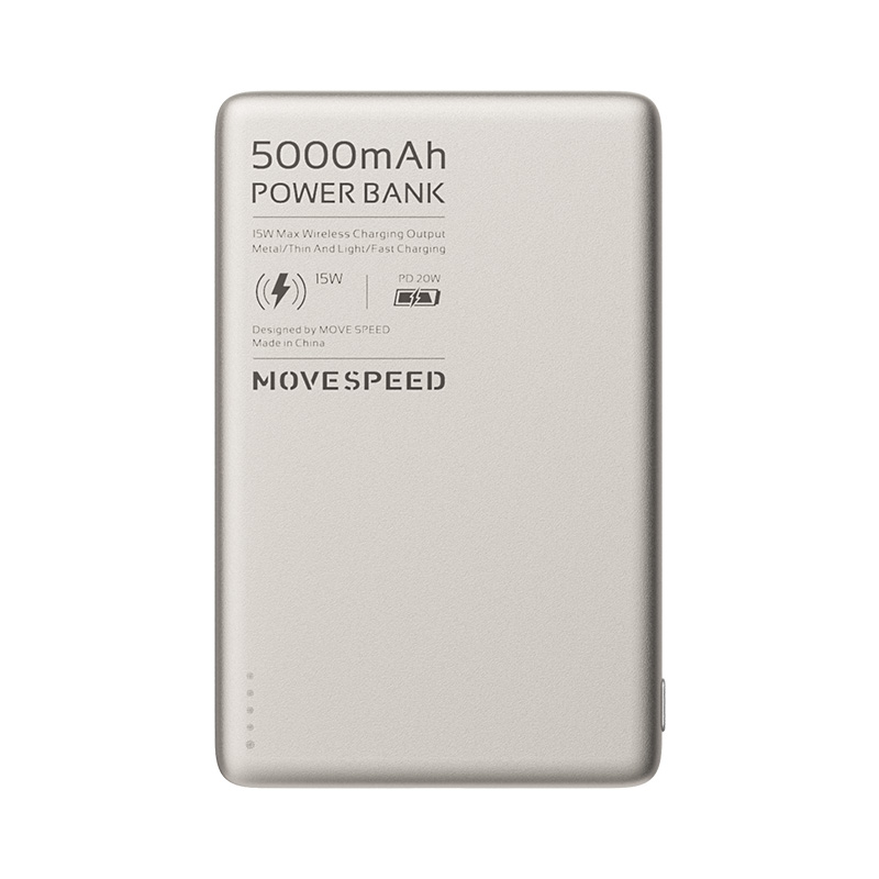 (15W) 10000mAh Magnetisches MagSafe Ladegerät USB C Powerbank Power Delivery Ultra Thin - Beige
