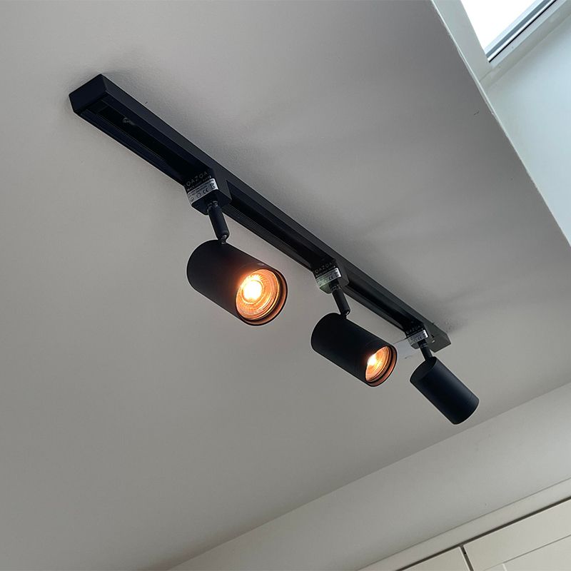 Modern railsysteem met 3 spots zwart 1-fase  - Iconic Jeana