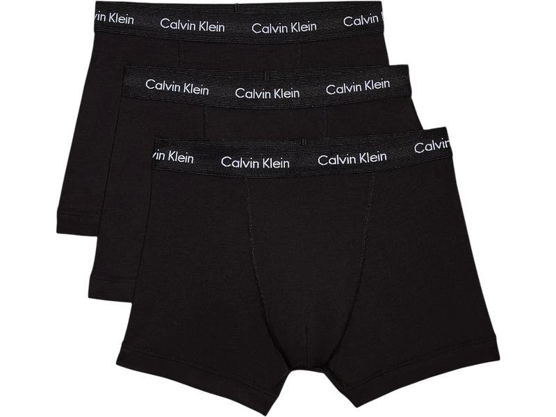 Calvin Klein Wäsche Unterhosen 3P Trunk Schwarz/Weiss, M Herren-Unterwäsche