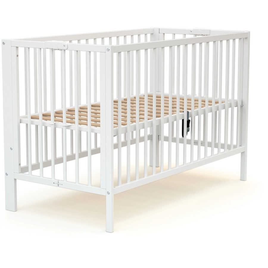 AT4 Babybett klappbar ESSENTIEL weiß 60 x 120 cm