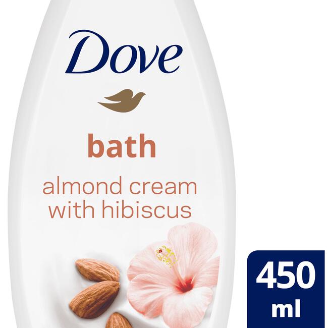 Dove Caring Bath Amandelmelk & Hibiscus Badcrème 450 ml