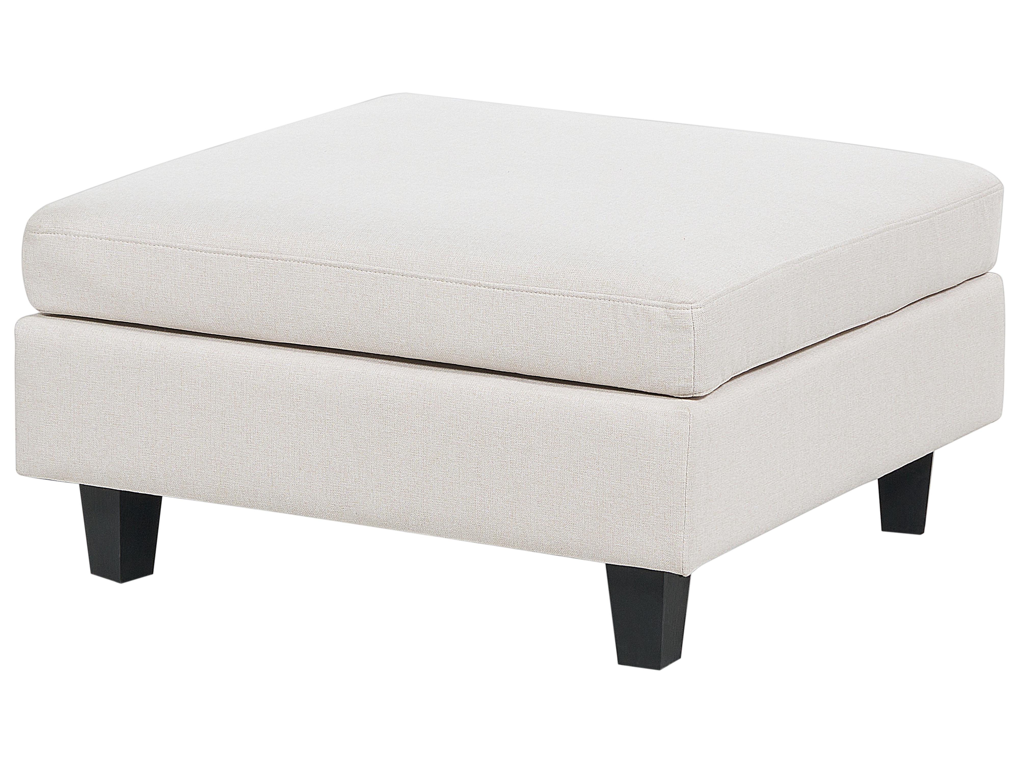 Modulaire hoekbank 5-zits UNSTAD Stof Lichtbeige met ottomaan linkszijdig