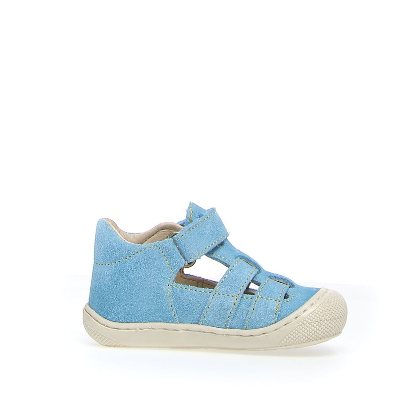 Naturino Naturino Cocoon Supersouple Bede sandales Suede bleu ciel