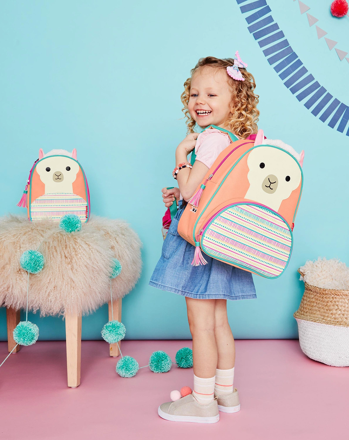 Rucksack ZOO - LAMA (30x28x13) in bunt