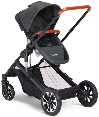 Beemoo Maxi 4 Twin Søskenvogn inkl. Søskensete, Black/Black