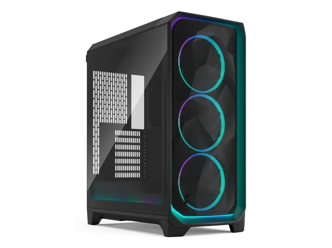 Fractal Design Meshify 3 Ambience Pro RGB - Tower - udvidet ATX - ingen strømforsyning (ATX) - sort TG-lystone - USB/Lyd