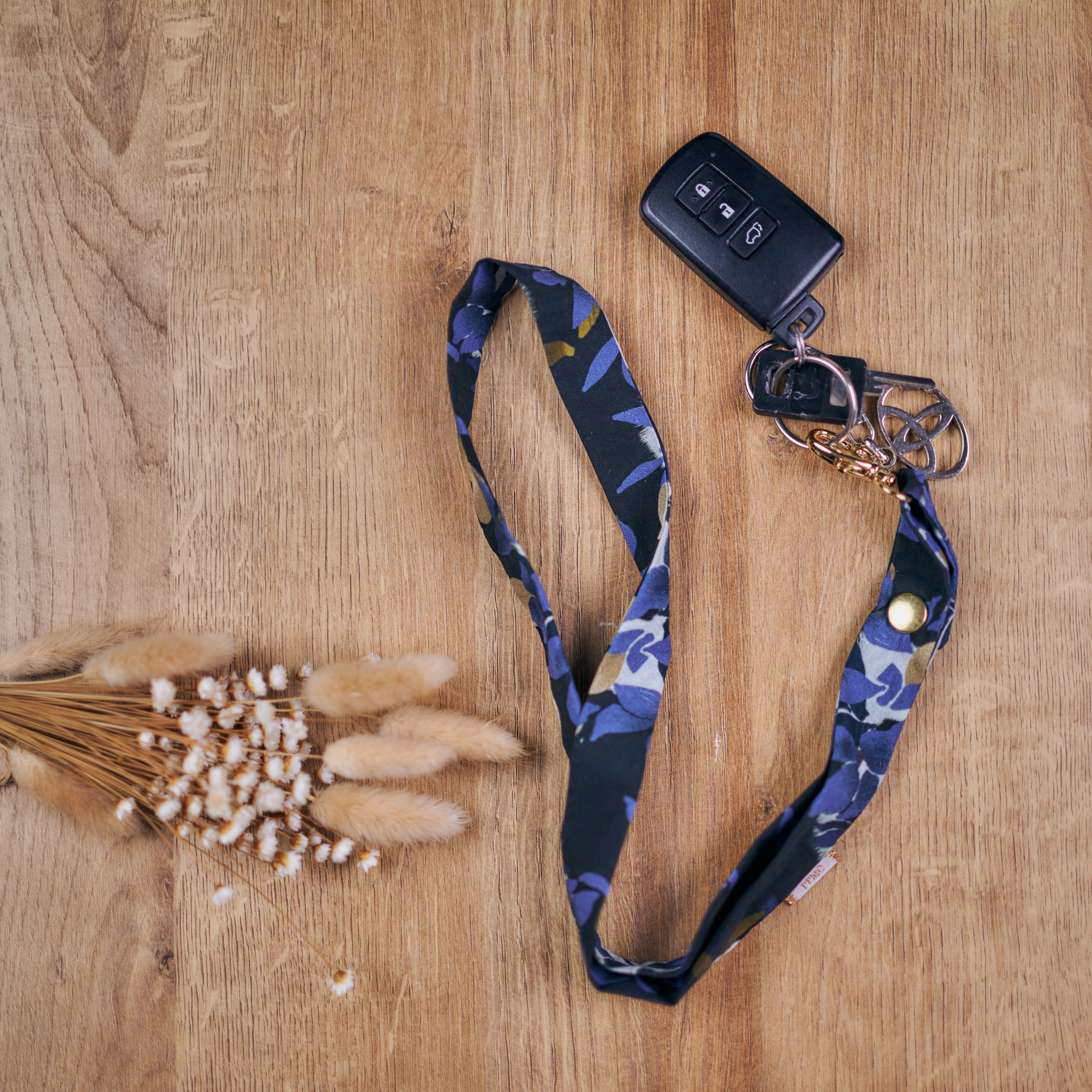 Porte-Clés Collier Flocon Doré