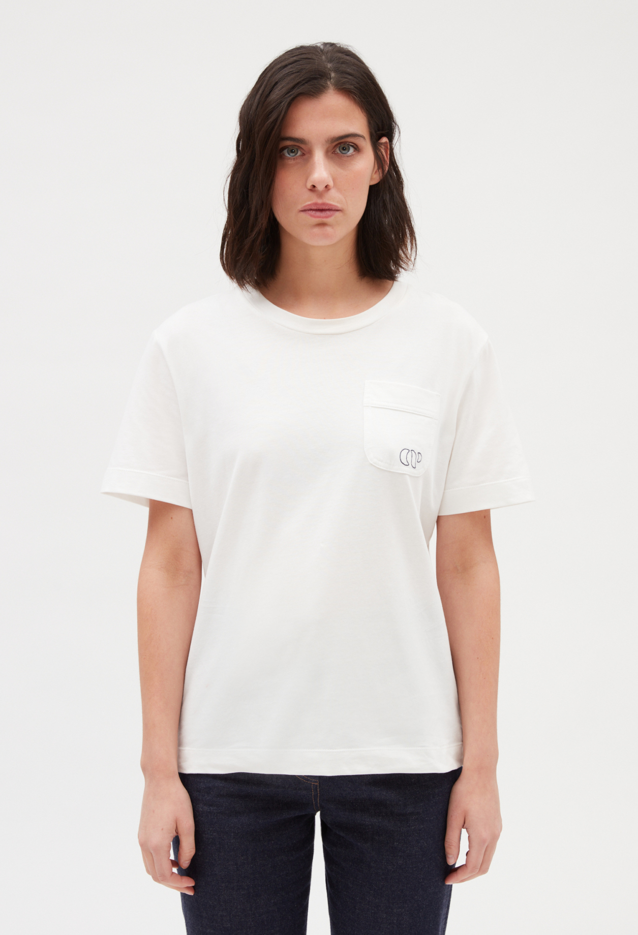 T-shirt manches courtes ecru