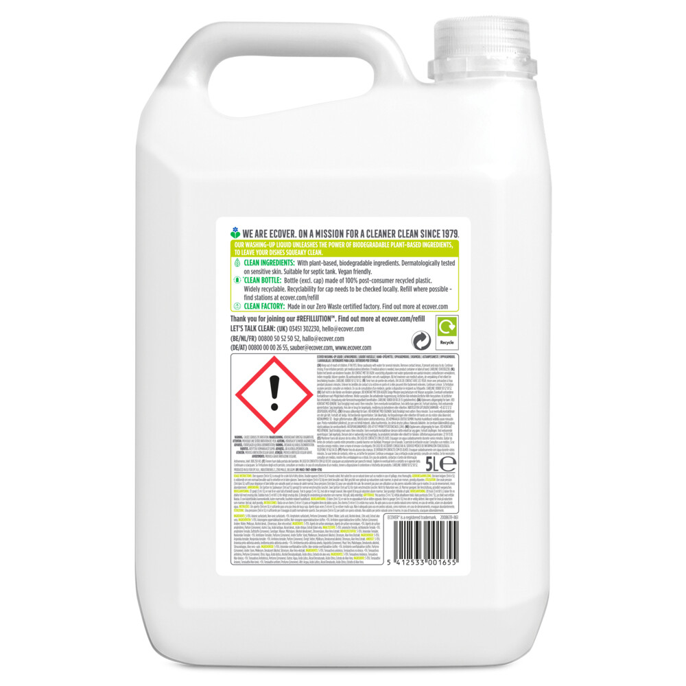 Ecover Afwasmiddel Citroen & Aloe Vera5000 ml