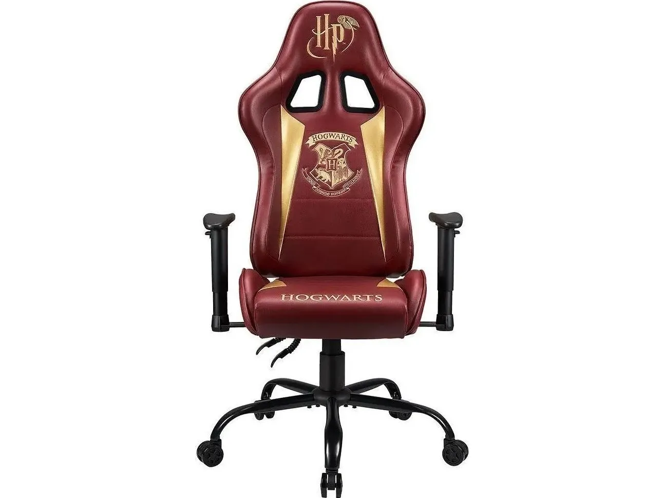 SuBsonic Harry Potter Hogwarts - Spillestol - ergonomisk - armstøtter - T-formet - vippe - drejeled - syntetisk læder, stålramme