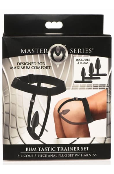 Master Series Bum-Tastic Anal Plug Set With Harness Prostatastimulering