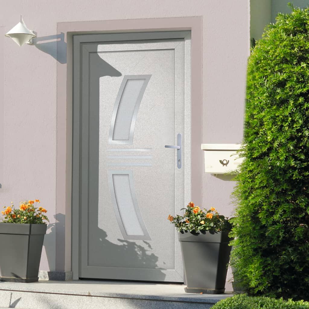 vidaXL Voordeur, Wit, 88x200 cm, PVC