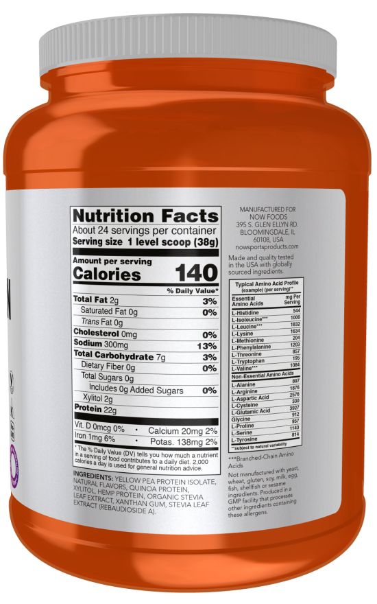 Now Foods Plant Protein Complex cremige Vanille