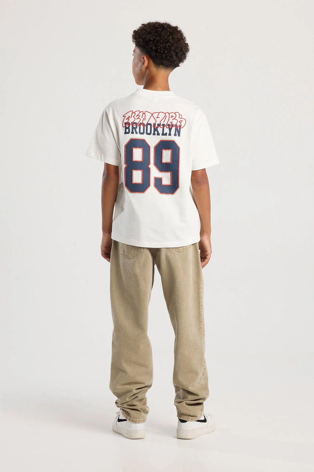America Today relaxed  waist loose fit jeans beige