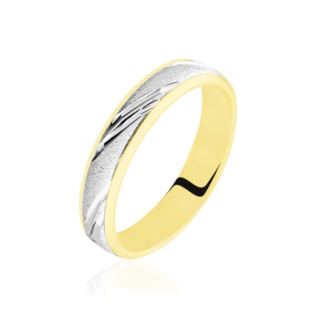 Alliance Ulisse Ruban Plat Or Bicolore