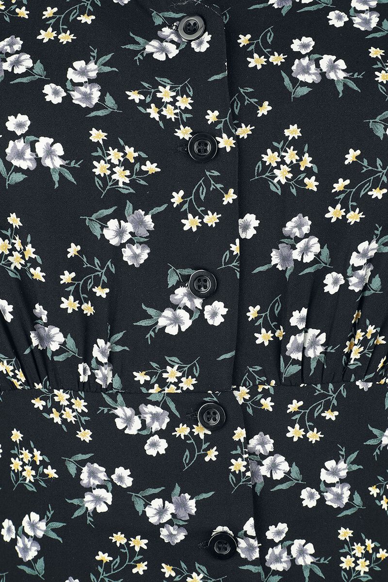 Ditsy Floral Tie Sleeve Dress | Voodoo Vixen Robe mi-longue