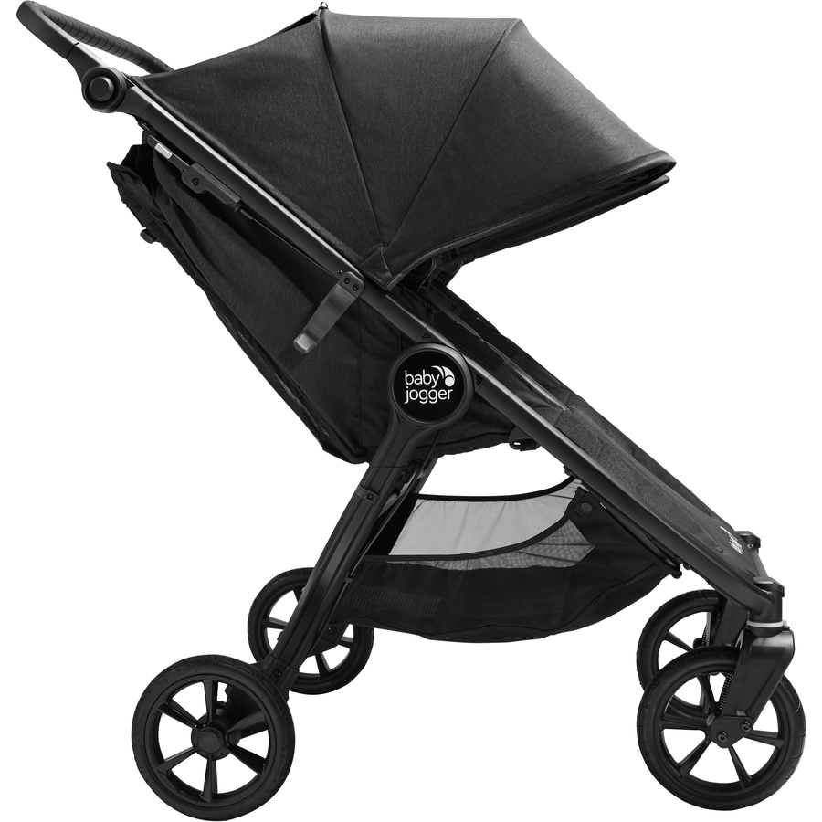 baby jogger Geschwisterwagen City Mini GT2 Double Jet schwarz inklusive Babywanne Mini GT2 Double, 1 x Sicherheitsbügel und Wetterschutz