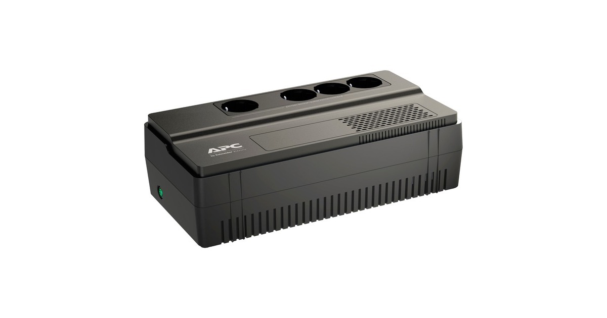 APCEasy-UPS BV 650VA, AVR, noodstroomvoeding ups  (Zwart, 4x Schuko, BV650I-GR)
