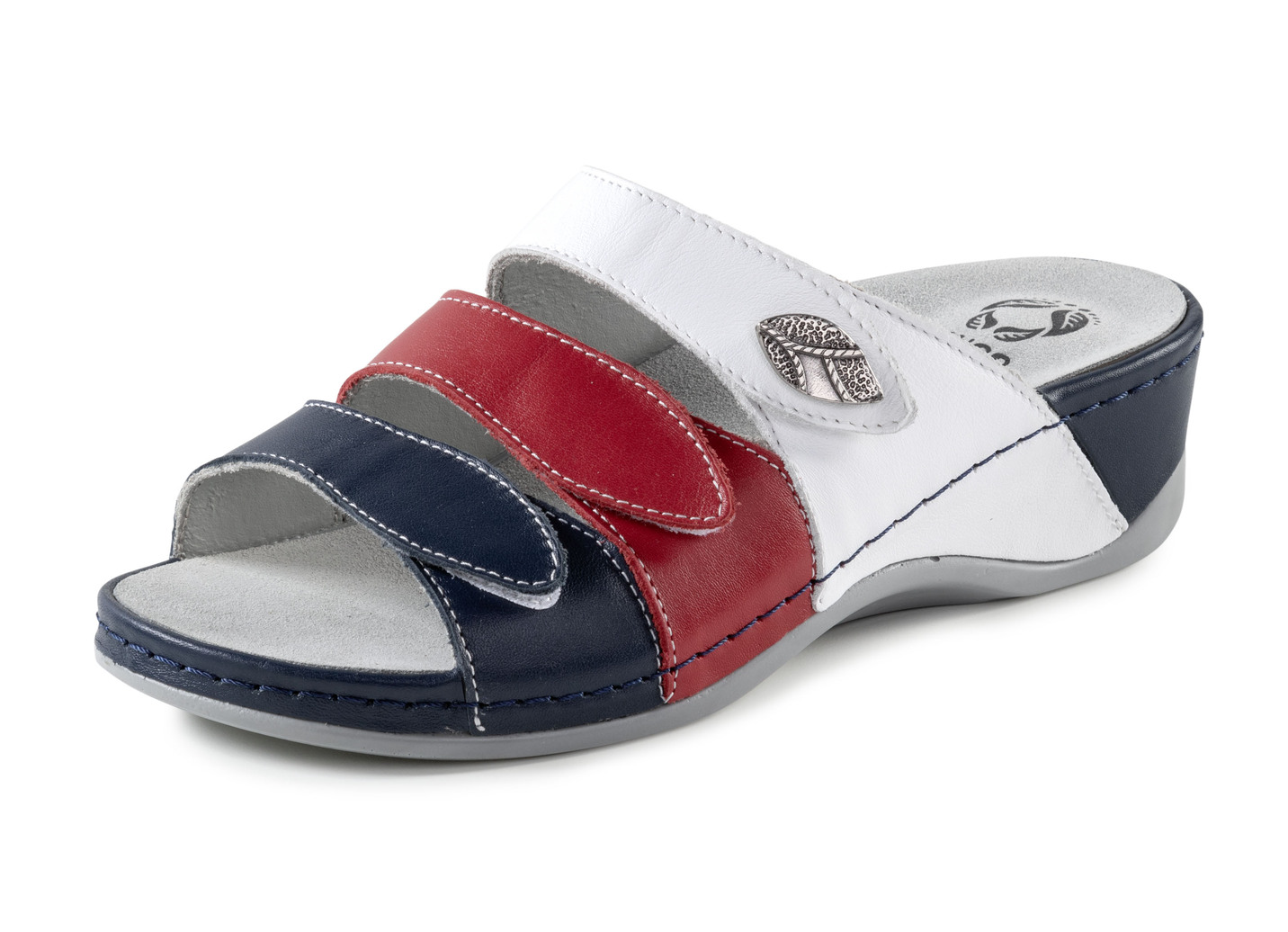 Mubb Pantolette aus Nappaleder mit Metallschmuck