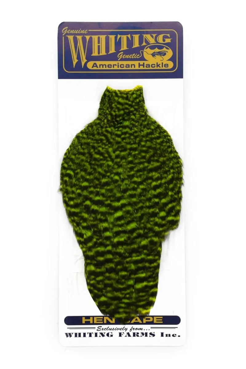 Whiting American Hen Cape Grizzly Chartreuse
