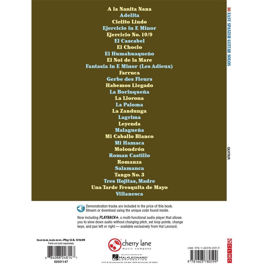 Hal Leonard 30 Easy Spanish Guitar Solos songboek voor gitaar