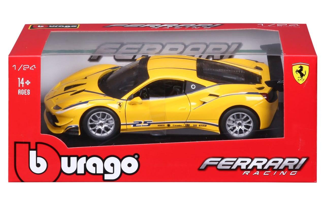 Ferrari Racing 488 Challenge Gelb 1:24Sammlermodell im Massstab 1:24