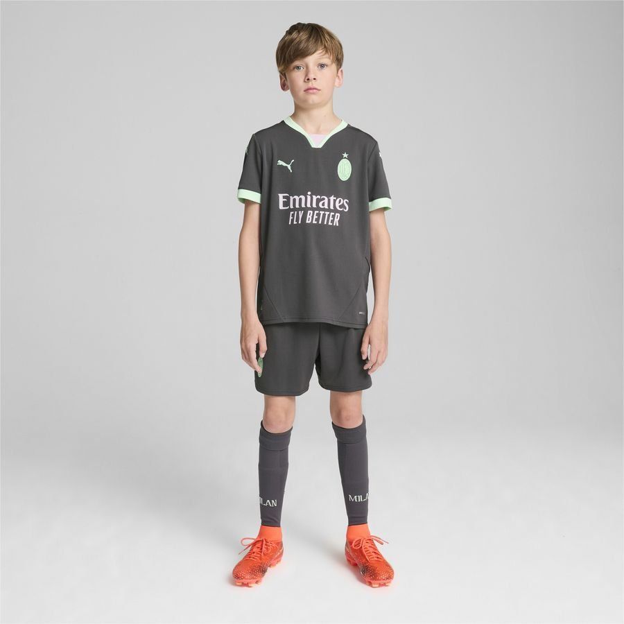 Milan AC Troisième Short 2024/25 - Noir/Vert Enfant