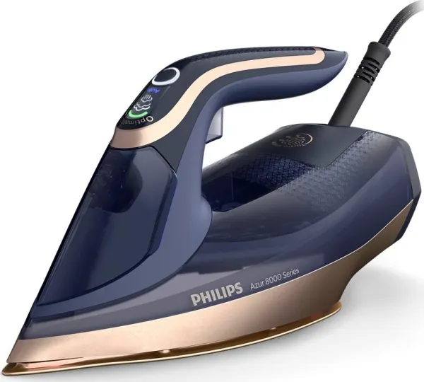 Philips Azur 8000 Series DST8050 - Dampstrygejern med automatisk afbrydelse - såleplade: SteamGlide Elite - 3000 W - mørkeblå