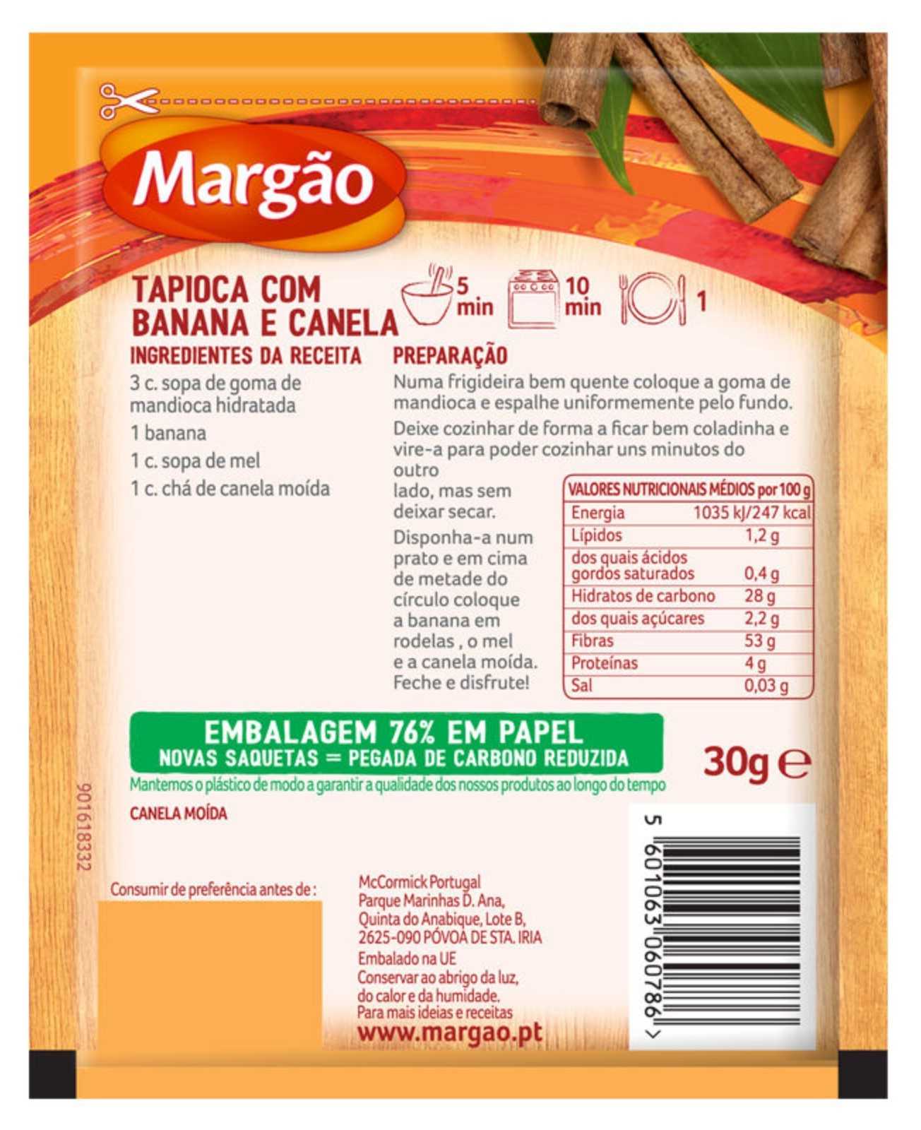 Canela em pó de Margão 30g