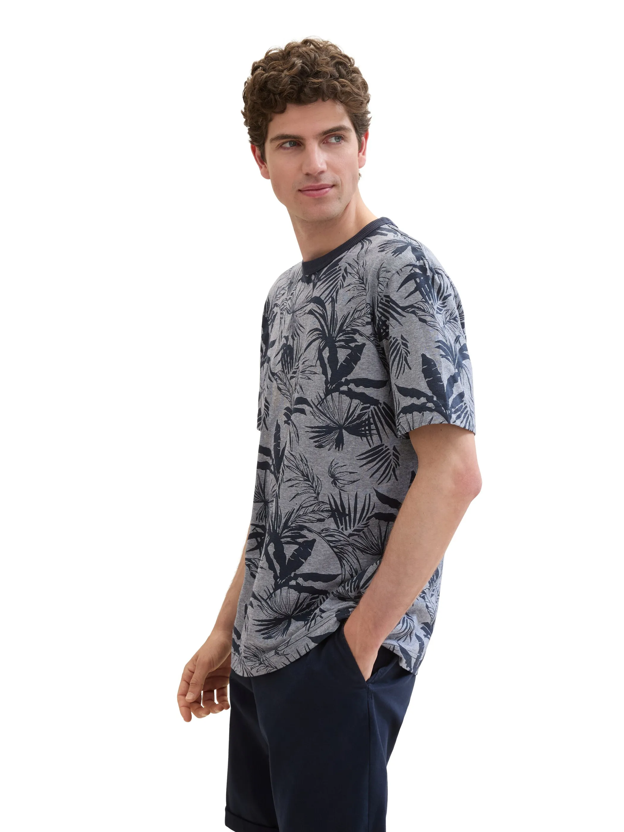Herren Shirt mit Blätterprint